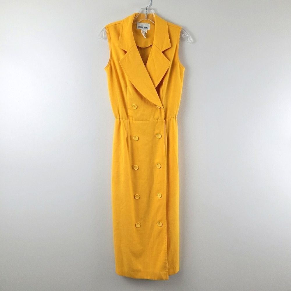VTG double breasted sleeveless trench dress